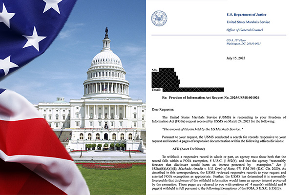 US Marshals Confirm Government Only Holds 28,988 Bitcoin